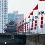 Photo d'un mur dans une ville chinoise