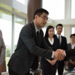 Plusieurs hommes d'affaires en Chine