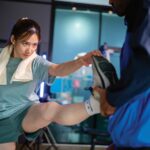 Une femme chinoise qui pratique du sport